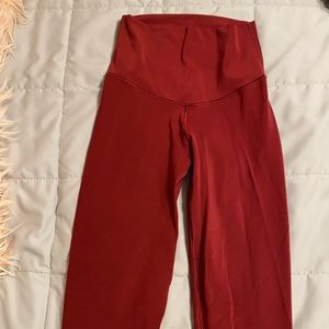 maroon aerie leggings size extra small.